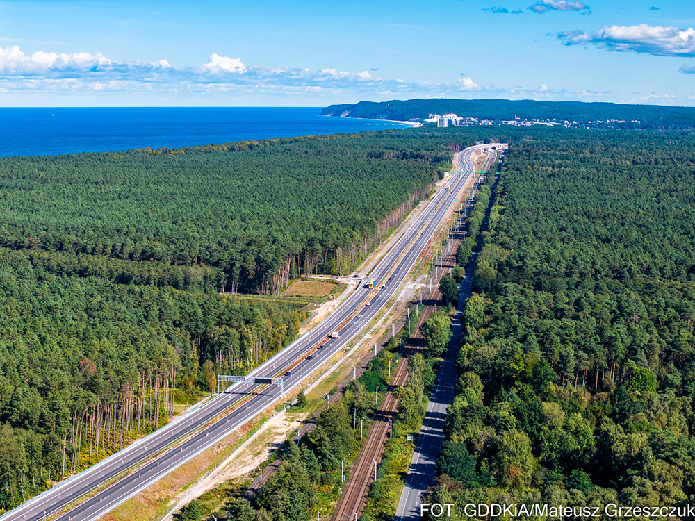zdjęcie drogi z lotu ptaka