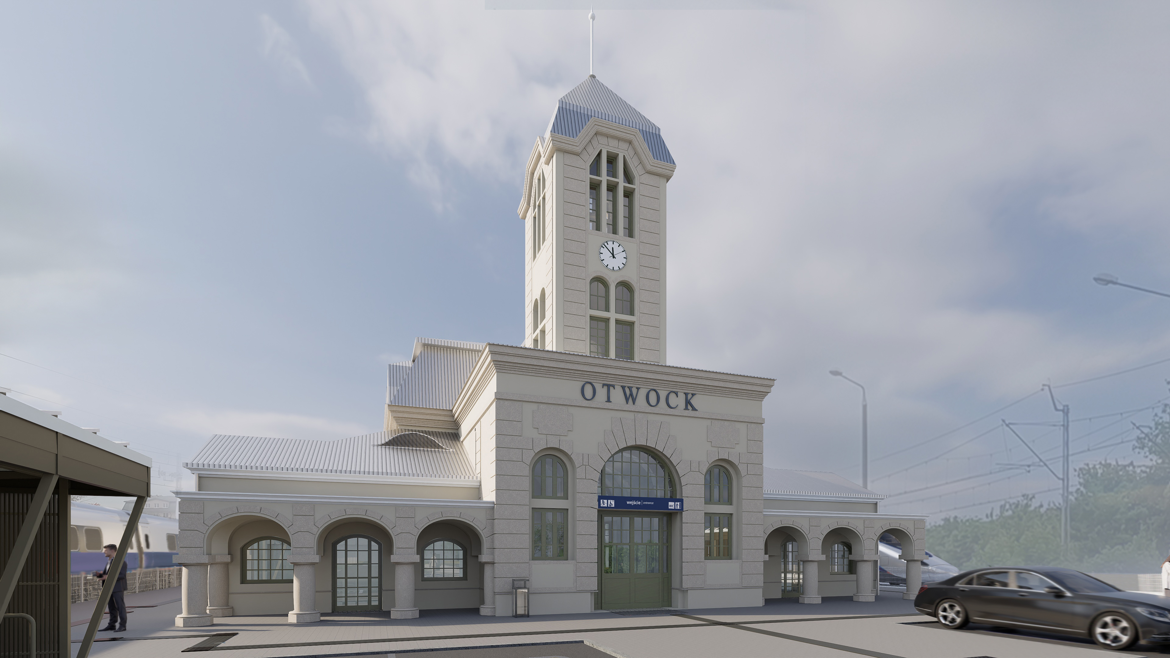 Wizualizacja dworca w Otwocku