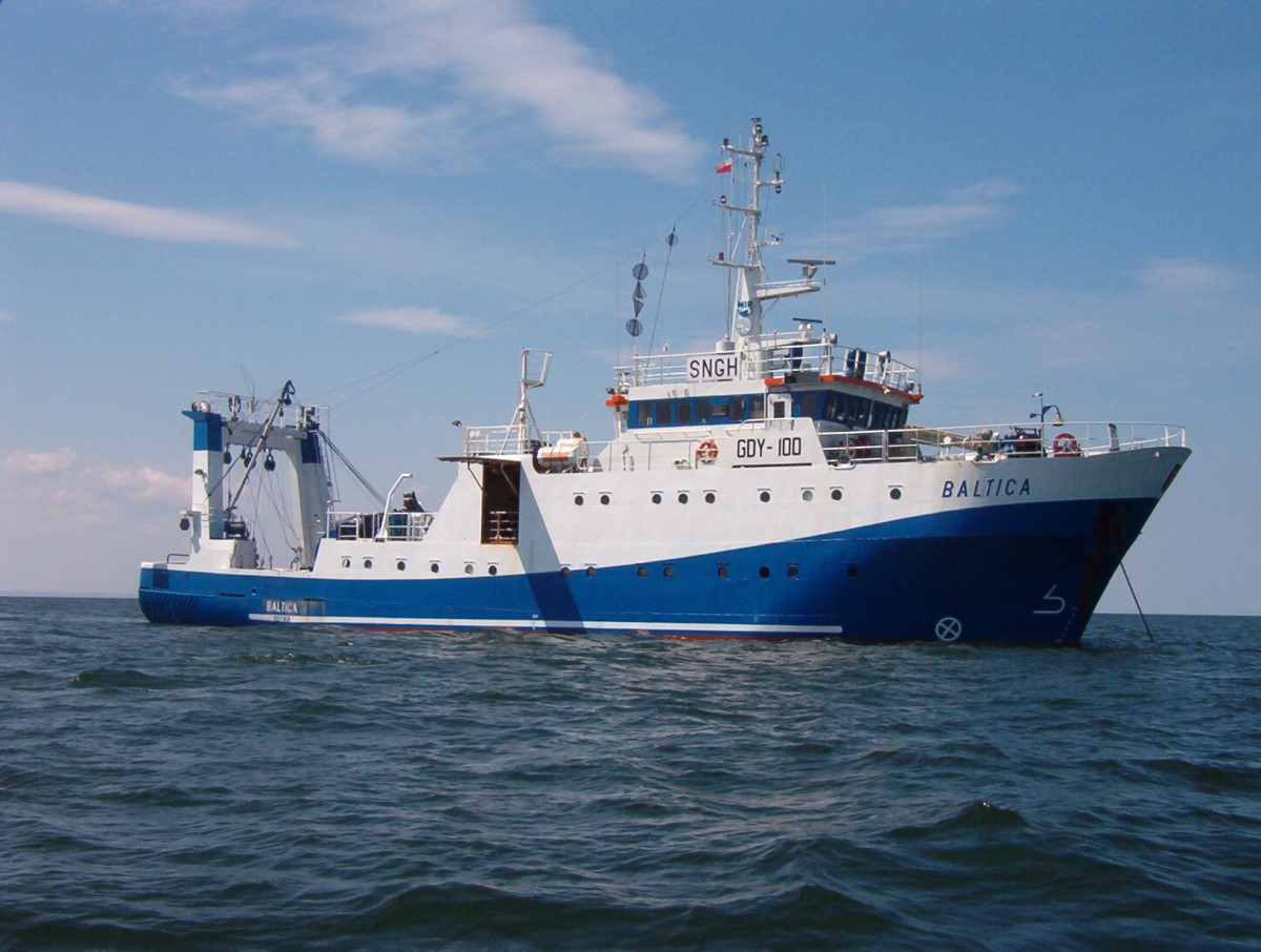 Statek Baltica na morzu